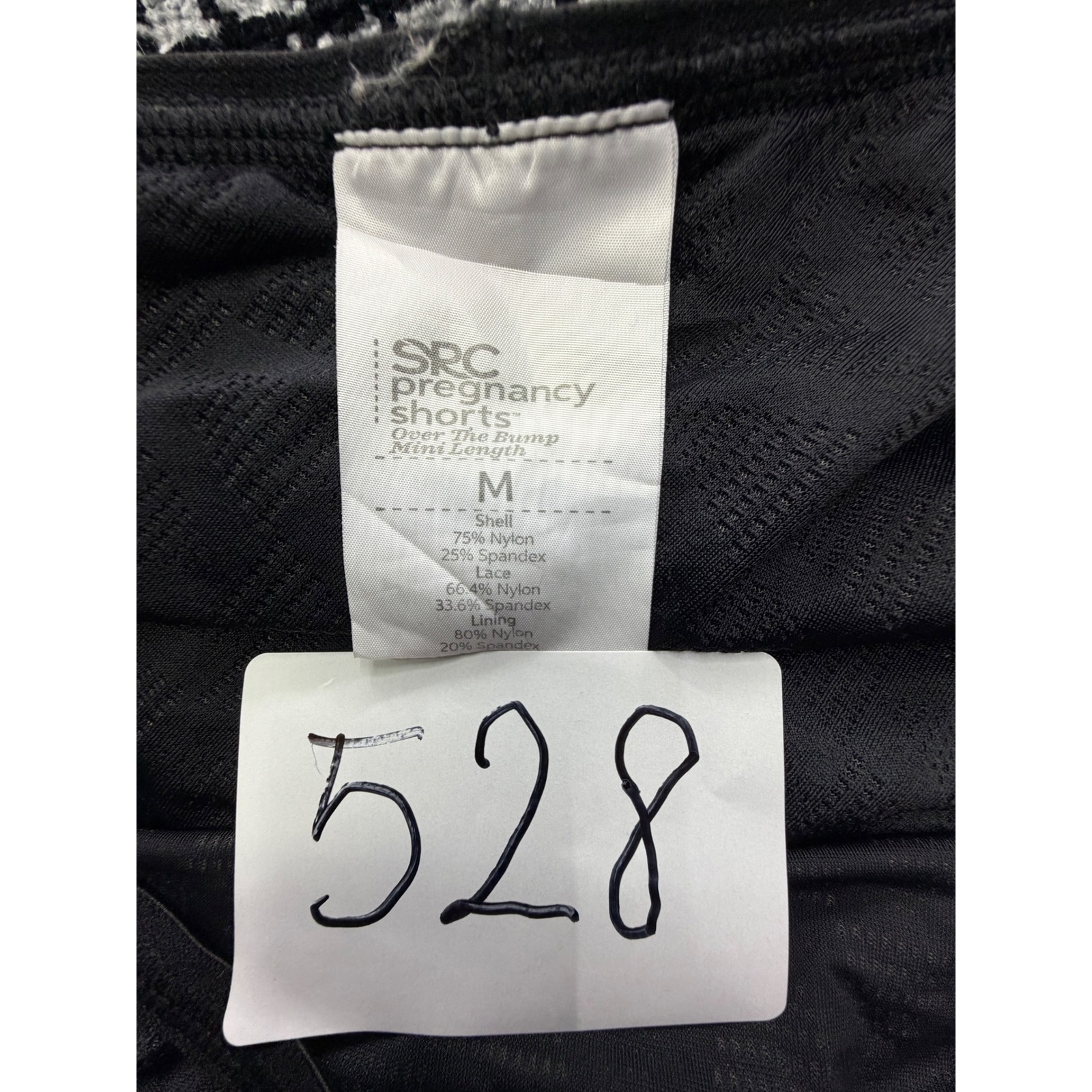Src Pregnancy Shorts Women Medium Black Over The Bump Mini Length — image 2 of 6